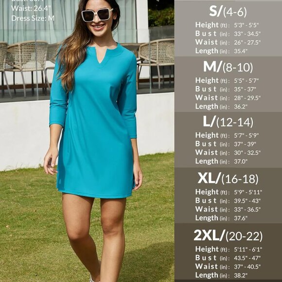 BALEAF Women's Sun Protection Swim Cover Up Blue Small - Picture 7 of 7